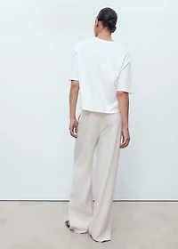 Cotton t-shirt with flower detail