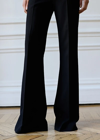 High-waist flared pants