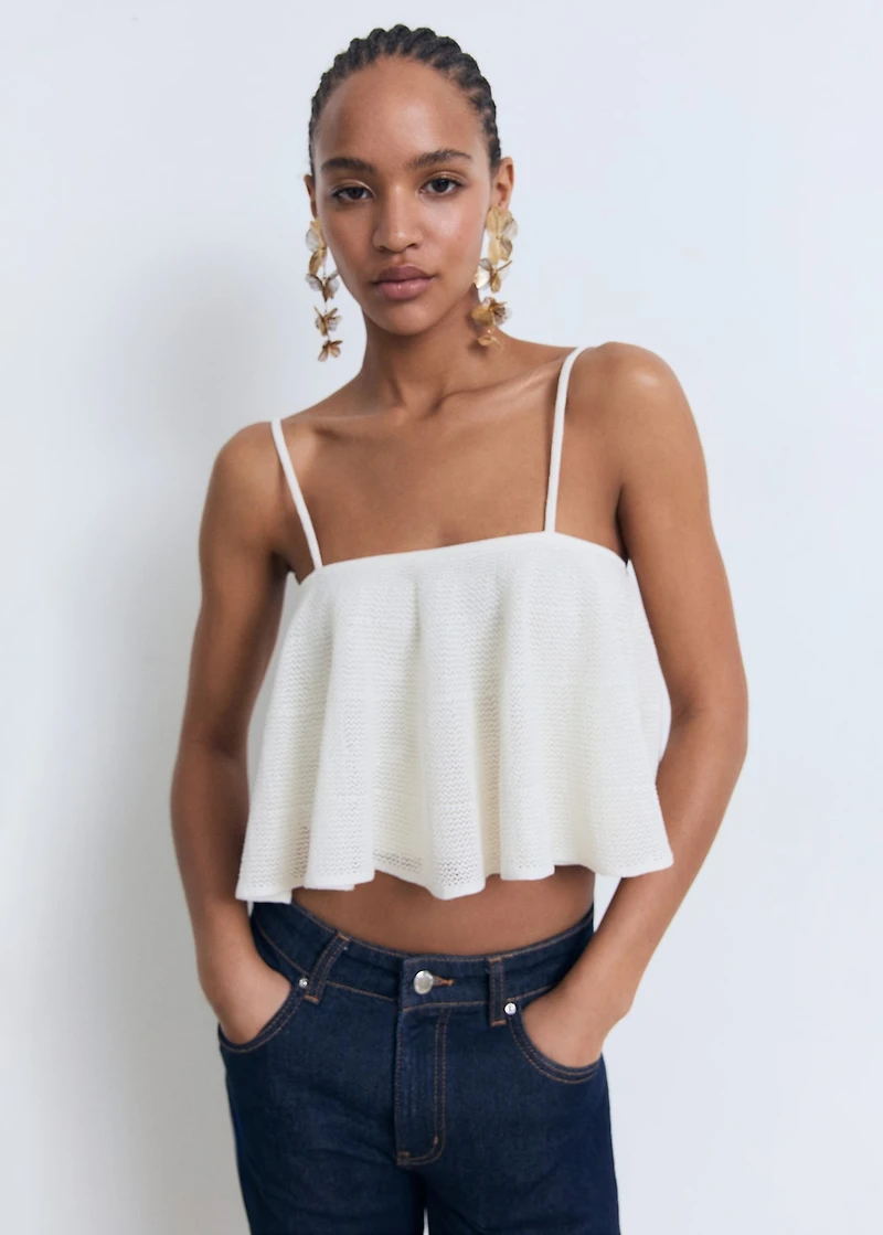 Ruffle knit top