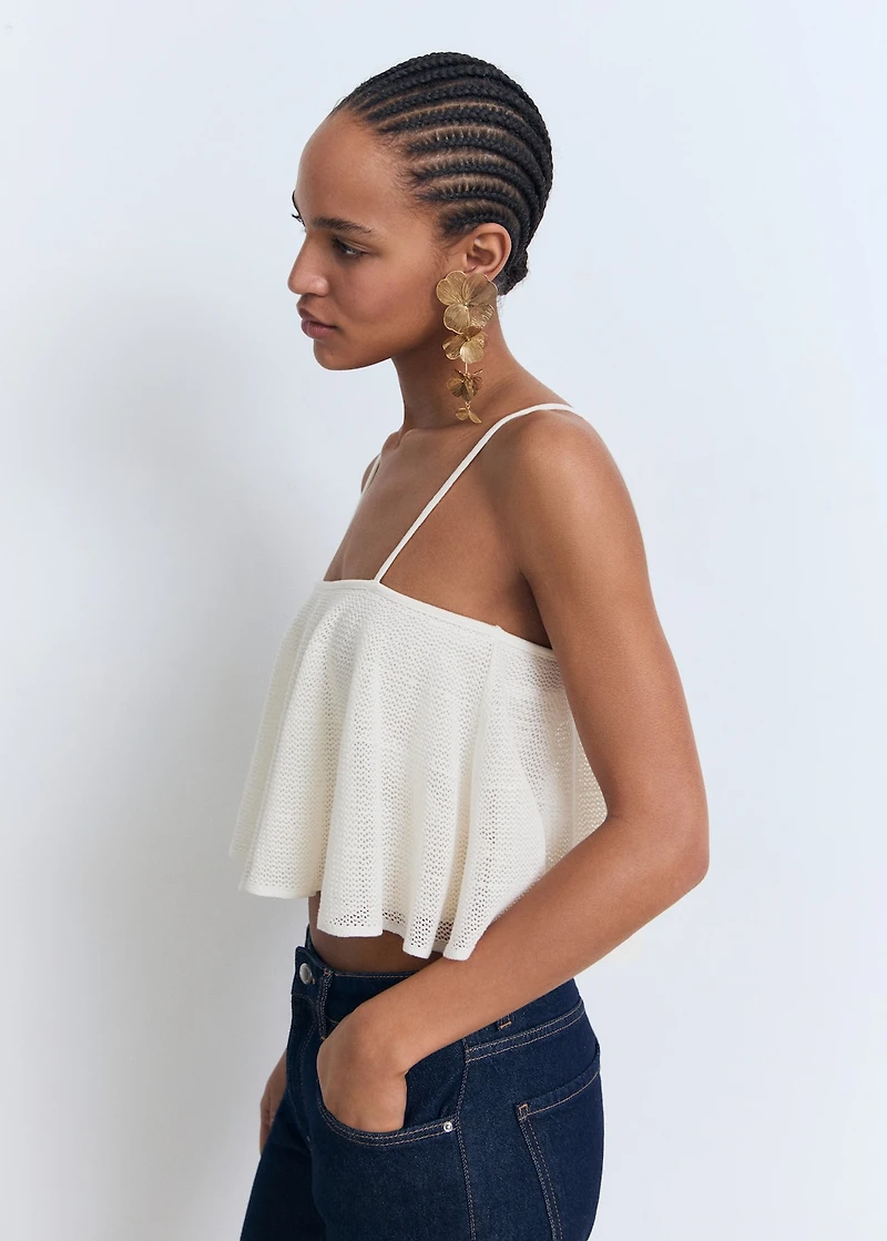 Ruffle knit top