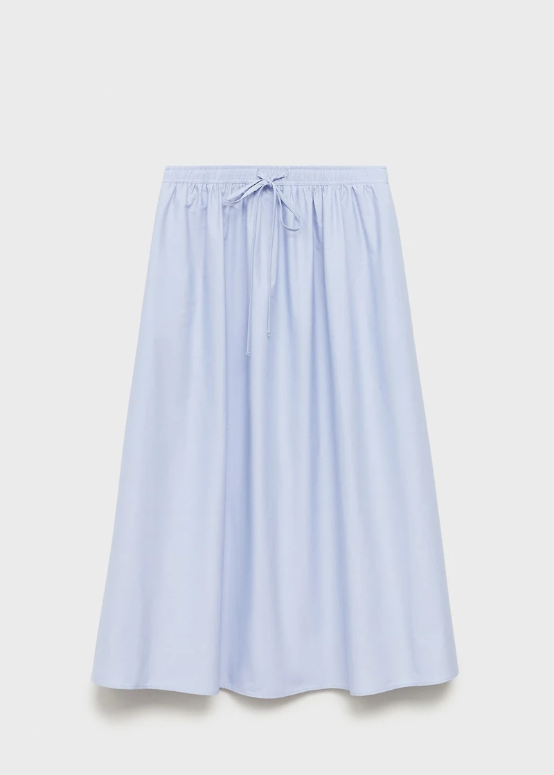 Flared cotton skirt