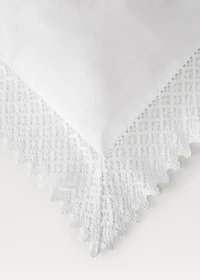 Lace-detail duvet cover for 90 cm bed