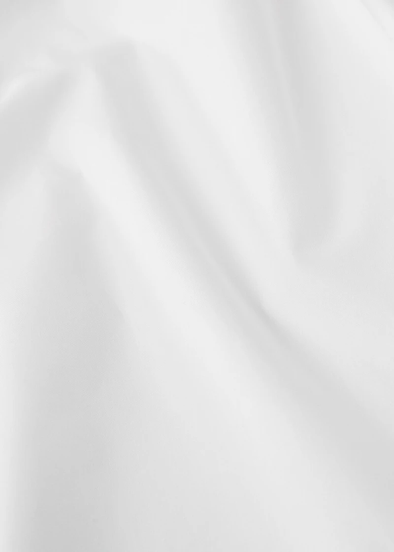 Cotton percale lace top sheet for 135/140 cm bed