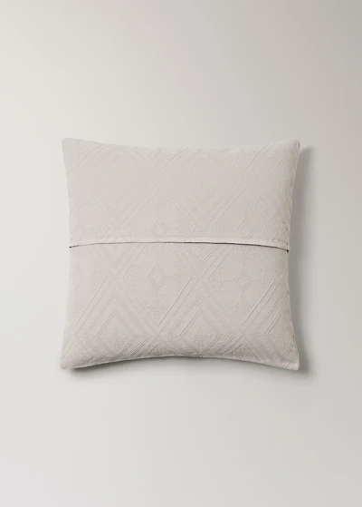 Cotton jacquard rhombus cushion cover 60x60 cm
