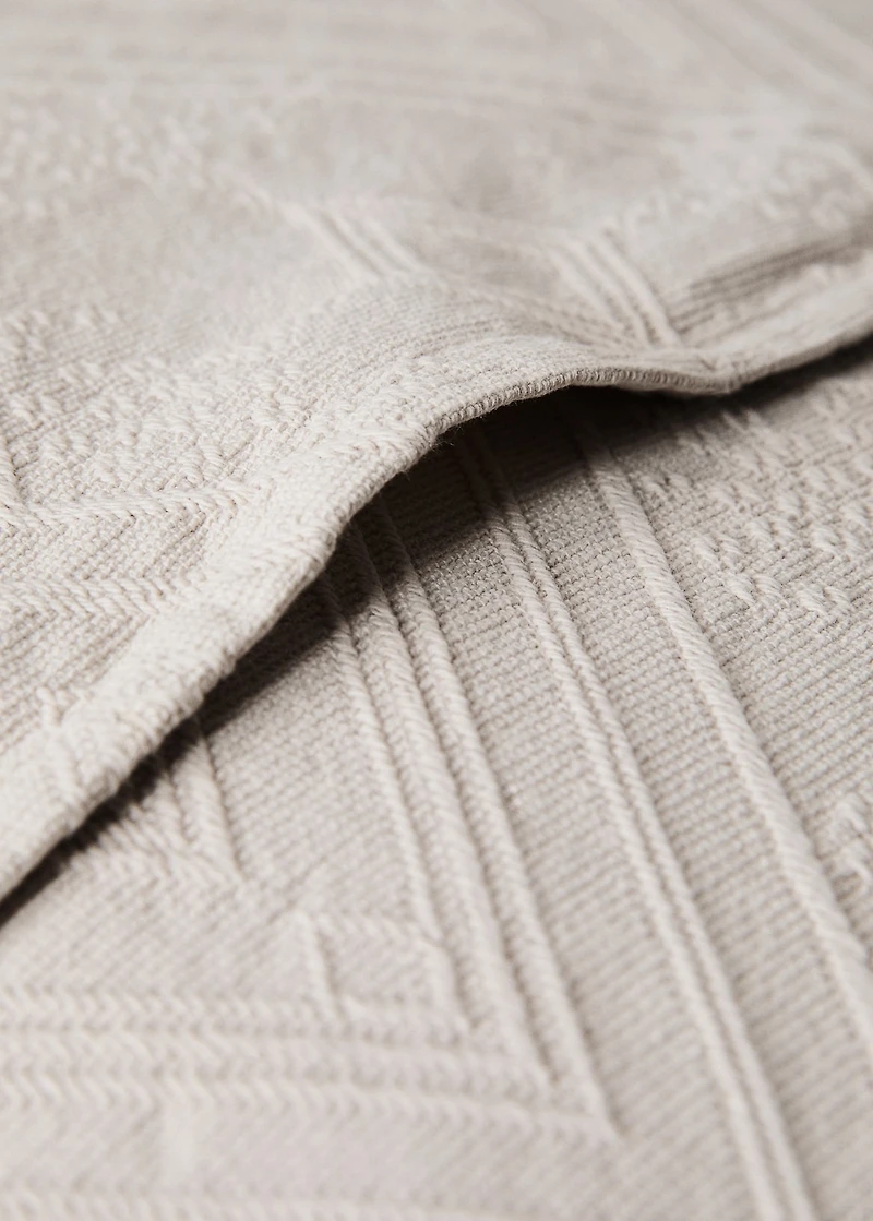 Cotton jacquard rhombus cushion cover 60x60 cm