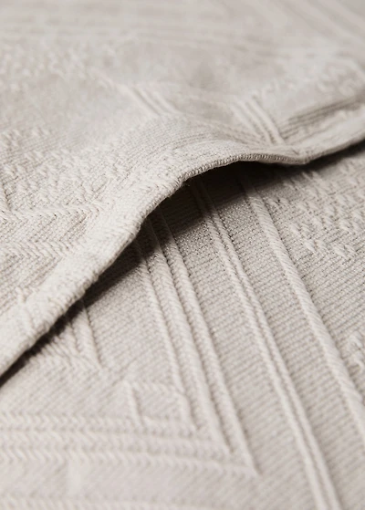 Cotton jacquard rhombus cushion cover 60x60 cm