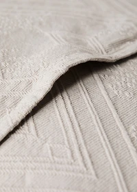 Cotton jacquard rhombus cushion cover 60x60 cm