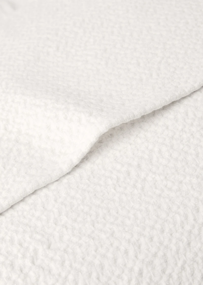 Cotton bed cushion cover with ruffle finish 50x50 cm