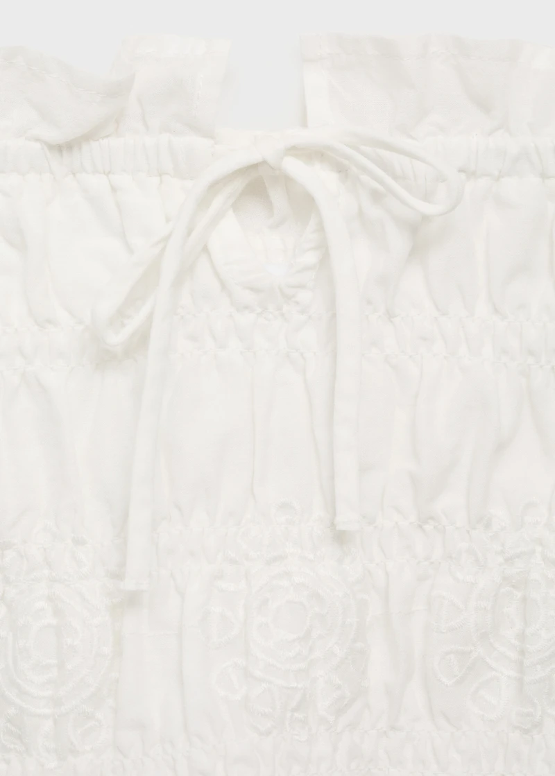 Embroidered crop top