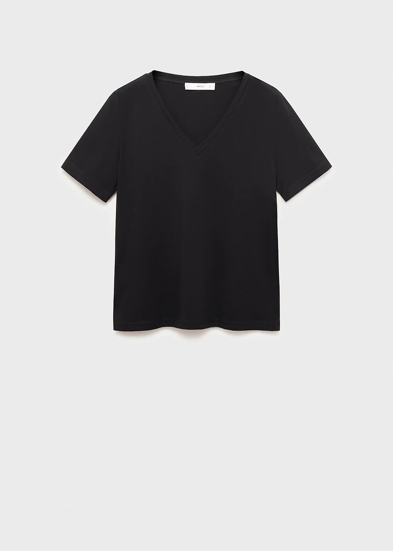 V-neck cotton T-shirt