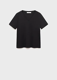 V-neck cotton T-shirt