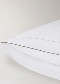 Two 200-thread count percale cotton pillowcases 50x75cm