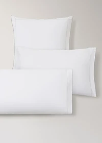 Two 200-thread count percale cotton pillowcases 50x75cm
