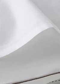 Two 200-thread count percale cotton pillowcases 60x60 cm