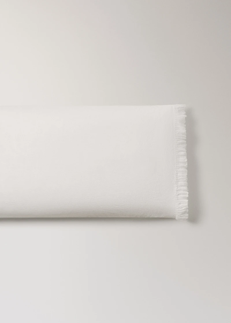 Percale cotton pillowcase with gauze ruffle 45x110 cm