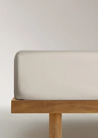 500-thread cotton percale fitted sheet for 150 cm bed