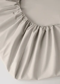 500-thread cotton percale fitted sheet for 150 cm bed
