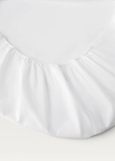 Percale cotton fitted sheet for 135/140 cm bed