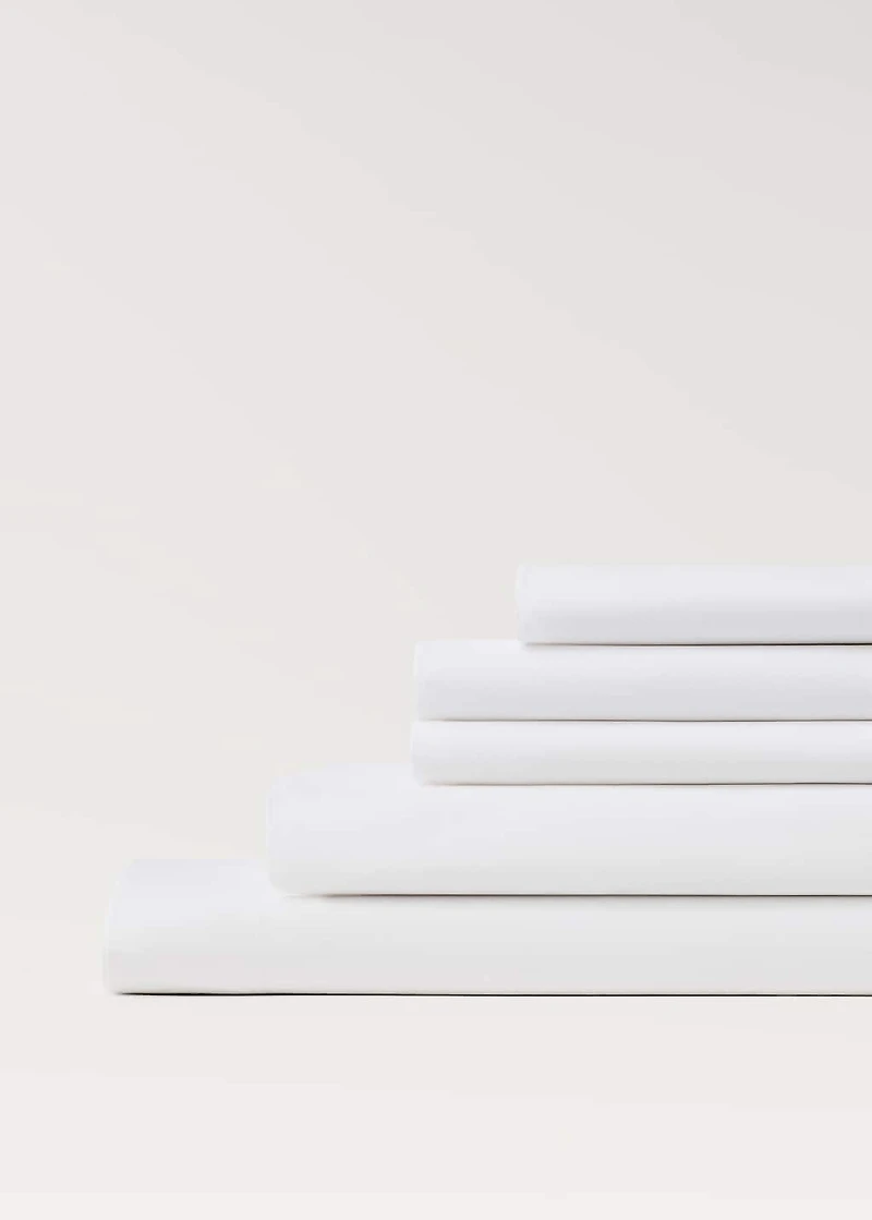 Percale cotton fitted sheet for 135/140 cm bed