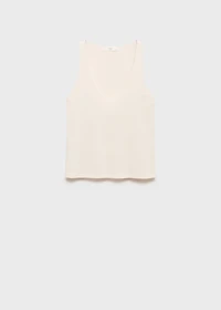 Cotton V-neck tank top
