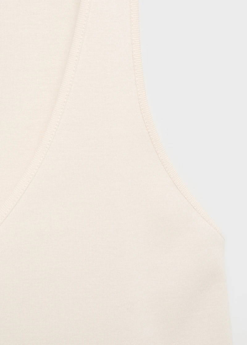 Cotton V-neck tank top