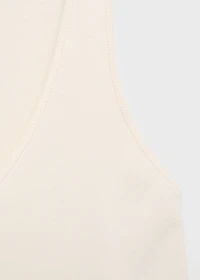 Cotton V-neck tank top