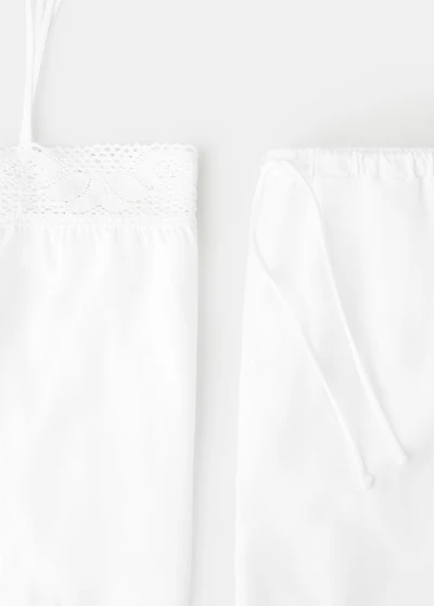 Cotton top with lace straps