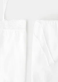 Cotton top with lace straps