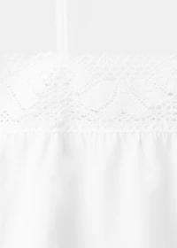 Cotton top with lace straps