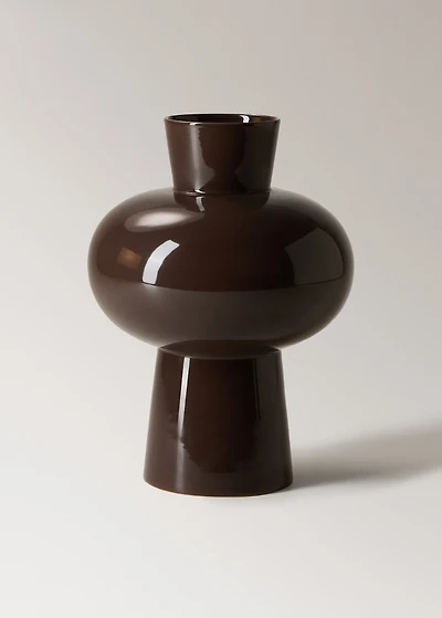 Glazed stoneware vase