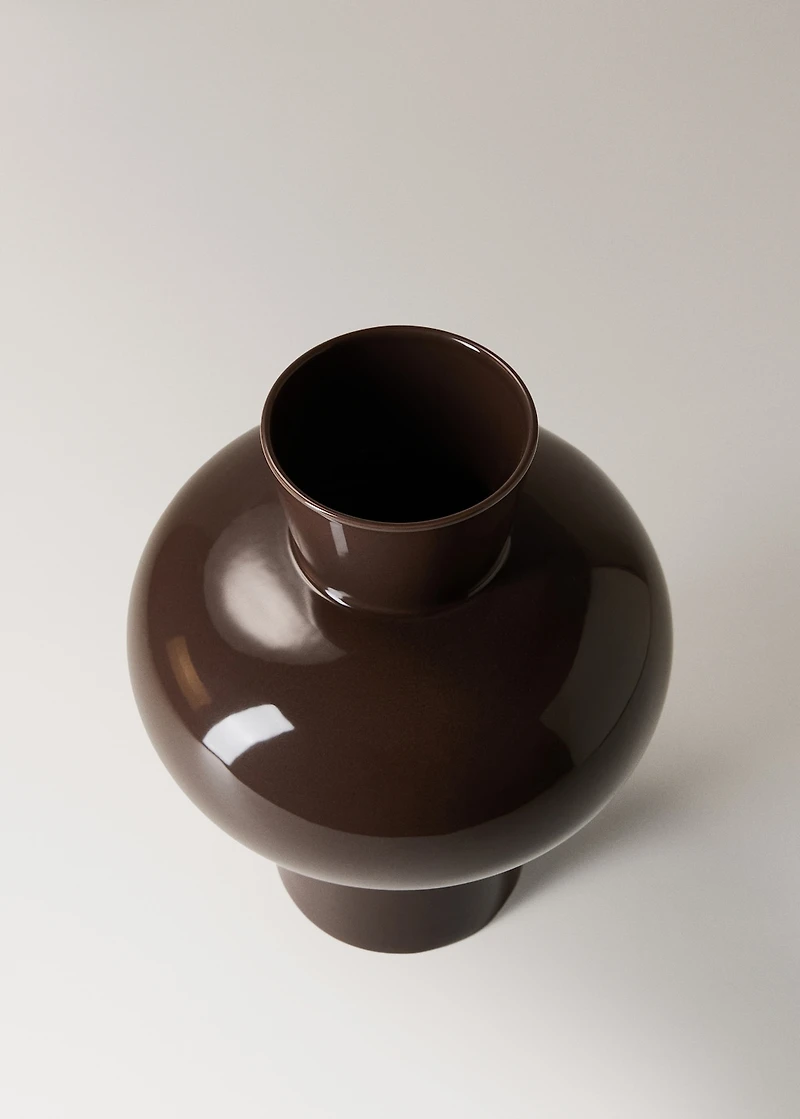 Glazed stoneware vase