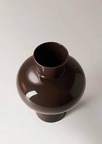 Glazed stoneware vase