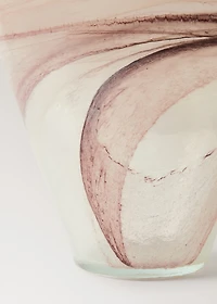 Alabaster-effect glass vase