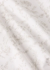 Toile de Jouy percale cotton top sheet for crib