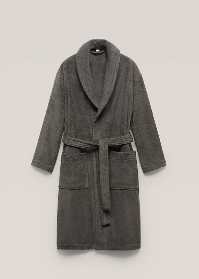 Soft cotton bathrobe