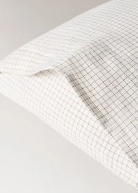 Percale cotton gingham check pillowcase for cot