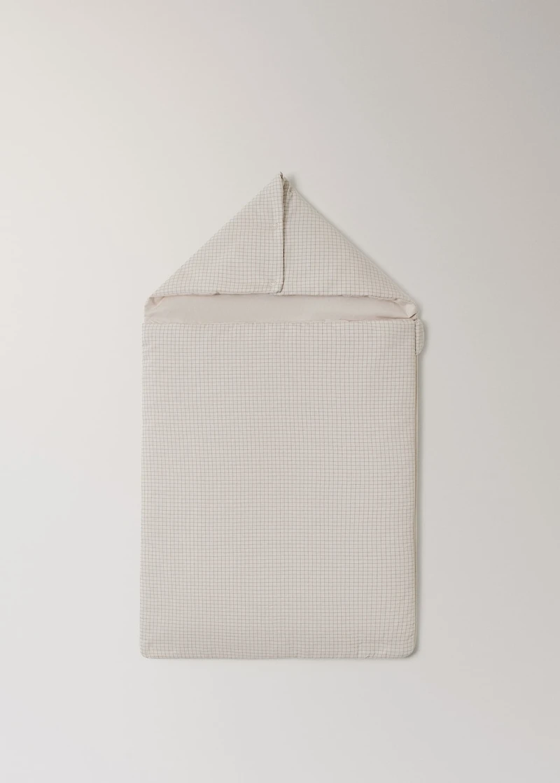 Mini checkered cotton stroller bag