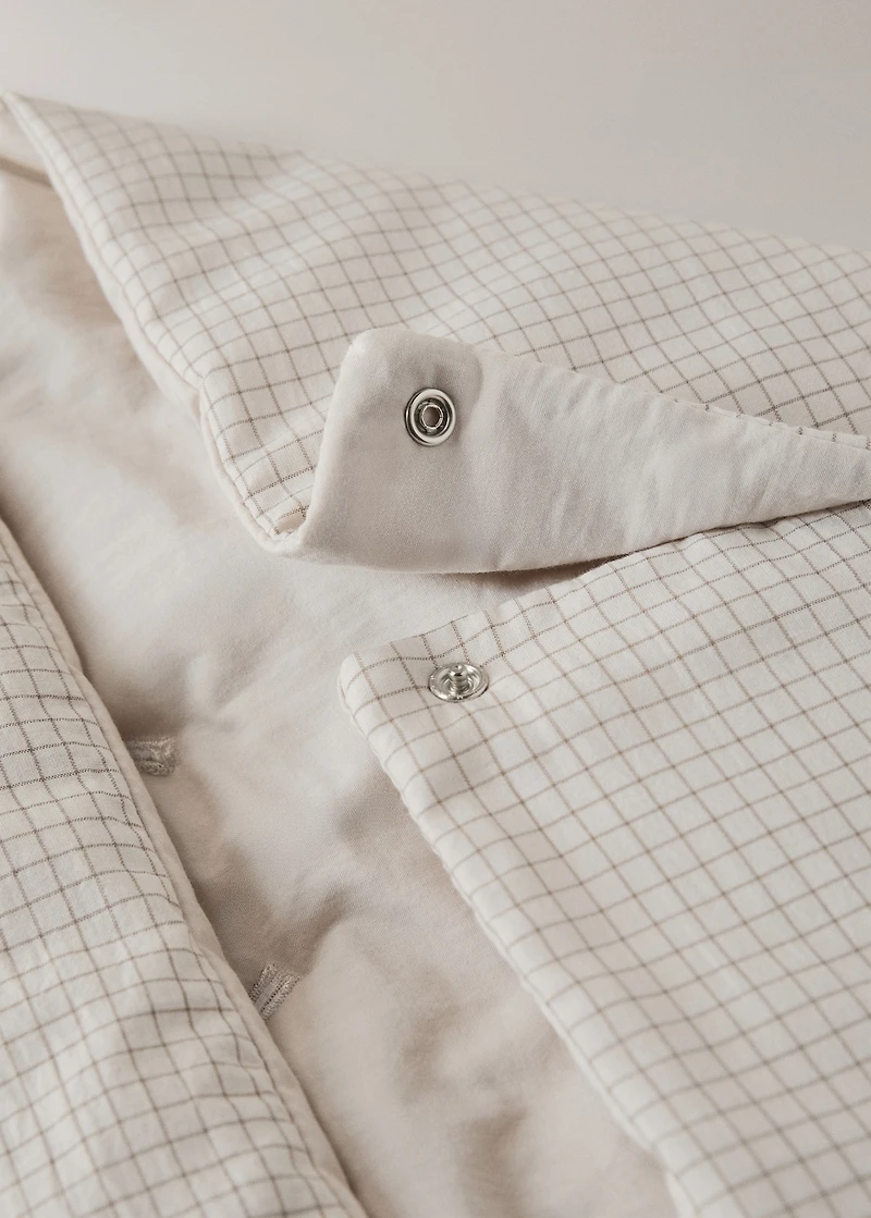 Mini checkered cotton stroller bag