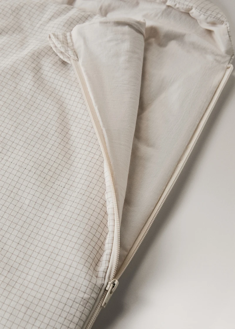 Mini checkered cotton stroller bag