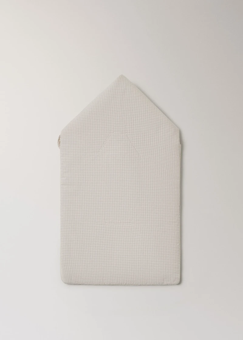 Mini checkered cotton stroller bag