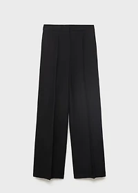 Straight mid-rise suit pants