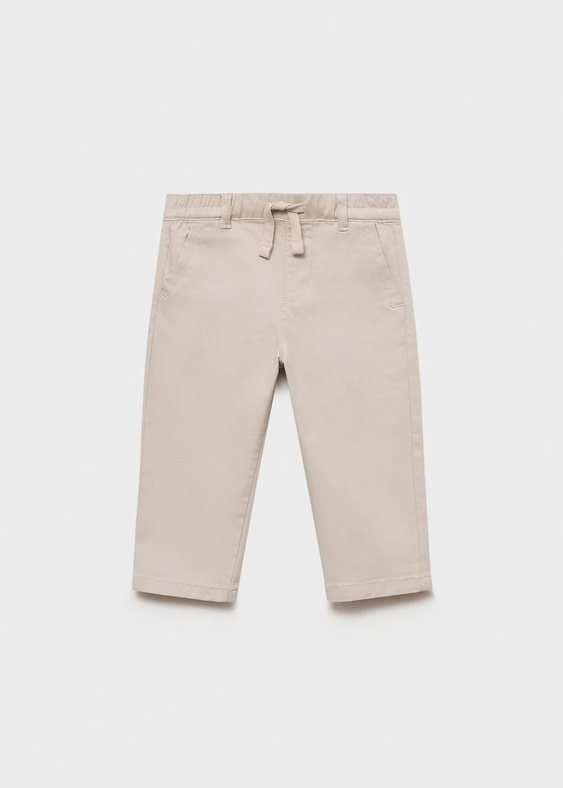 Drawstring cotton pants