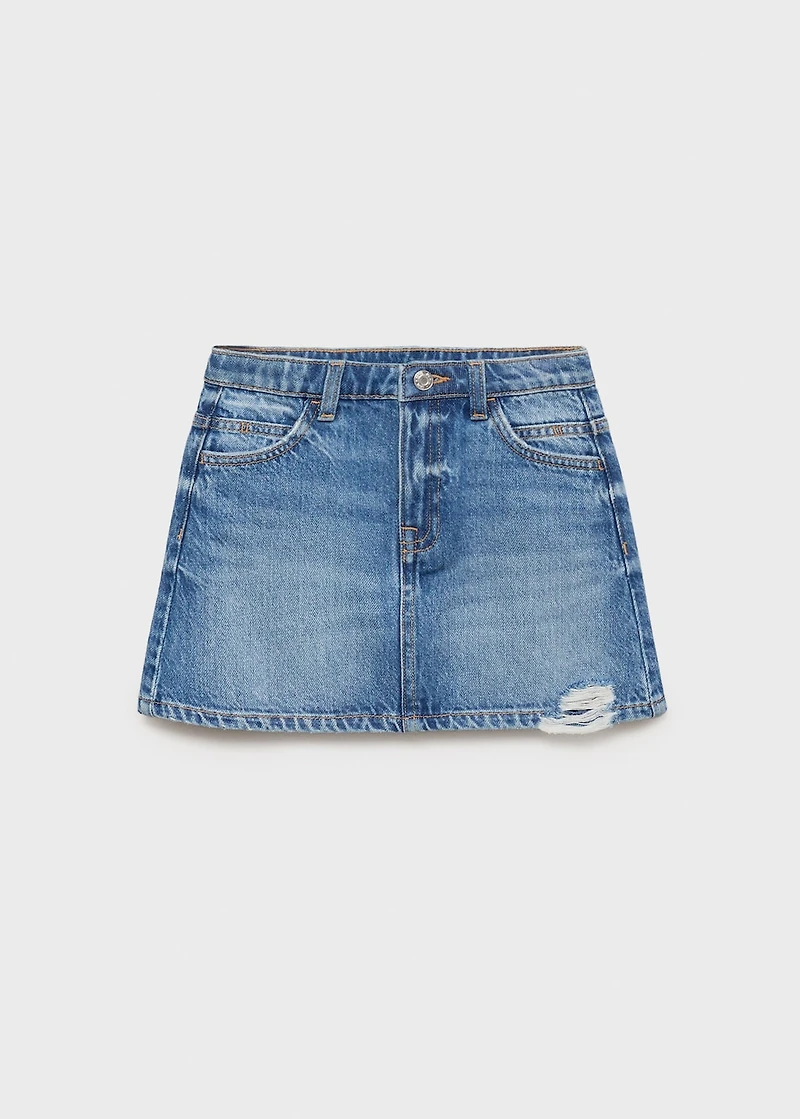 Denim short skirt
