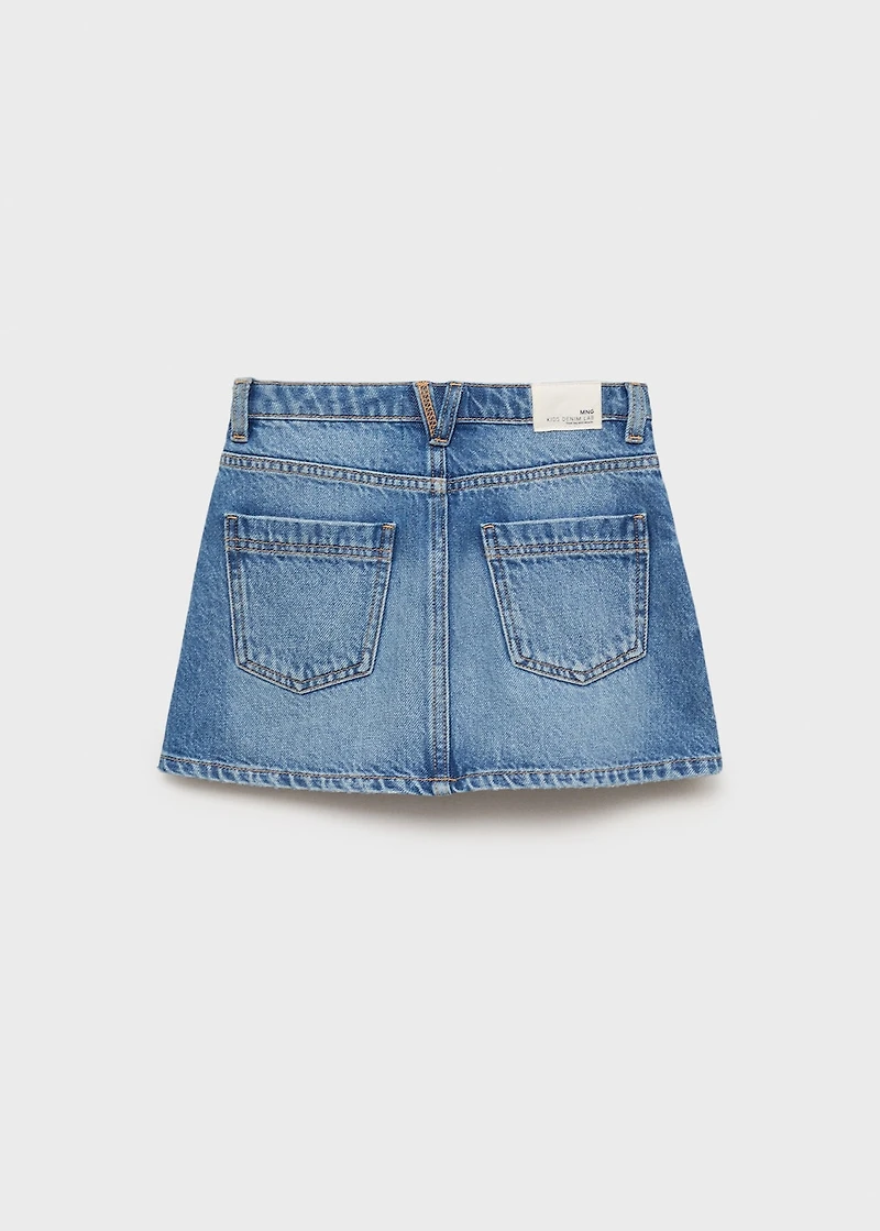 Denim short skirt