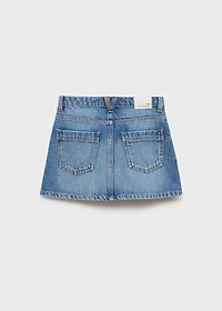 Denim short skirt