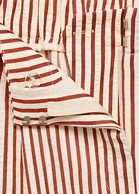 Pleated striped pants