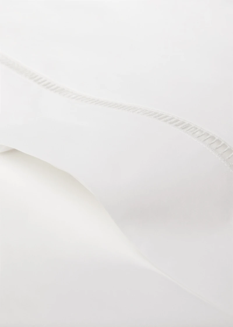 200-thread count cotton percale flat sheet with hemstitch for 135/140 cm bed