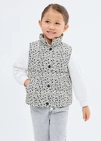Floral quilted vest