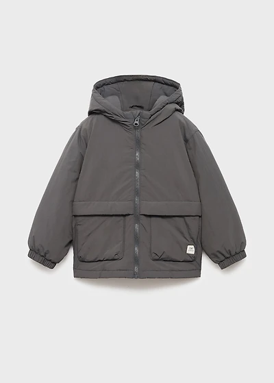 Hood puffer coat