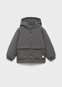 Hood puffer coat